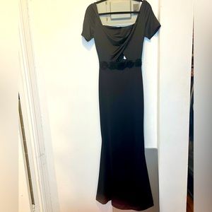 BEBE Long black gown NWT